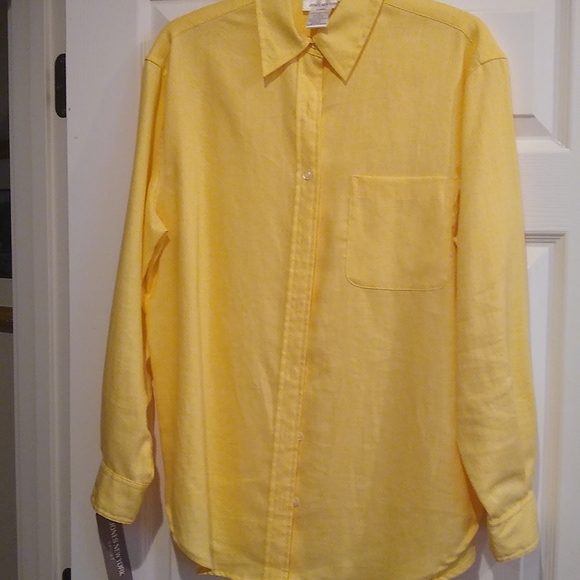 Sleeve Linen Shirt Jones New York M Nwt 